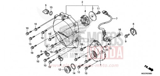 PANNEAU CARTER-MOTEUR D. CB1100NAJ de 2018